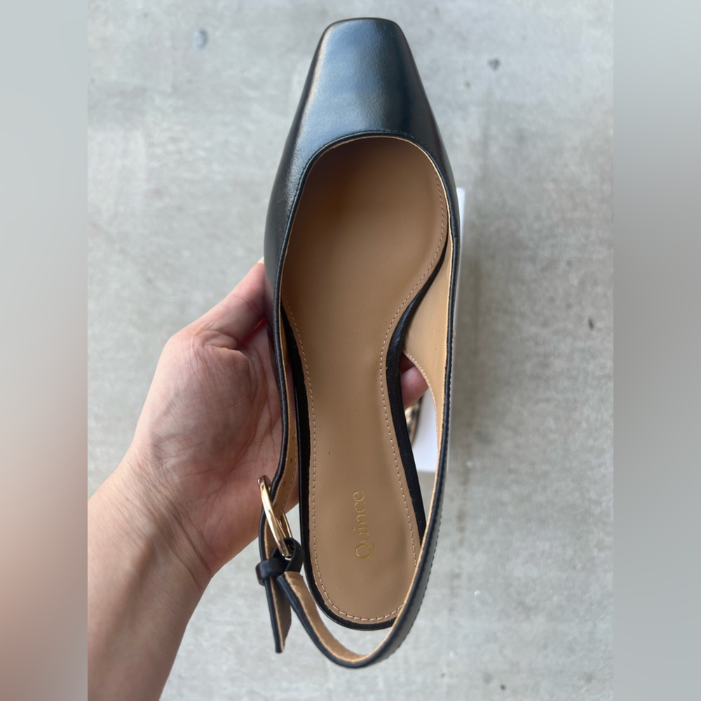 (NWT) Quince Italian Leather Slingback Flats with Ortholite® insole in Size 6.5 - Picture 7 of 9